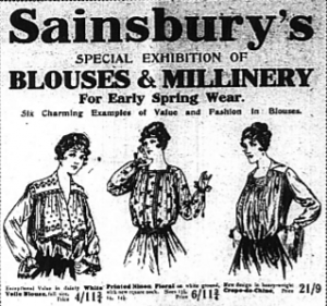 Sainsbury’s Fashion, 1917