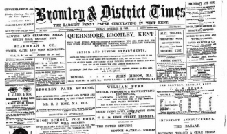 What was happening in Bromley 100 years ago?