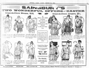 Top Easter Fashions in 1918 from Sainsbury’s