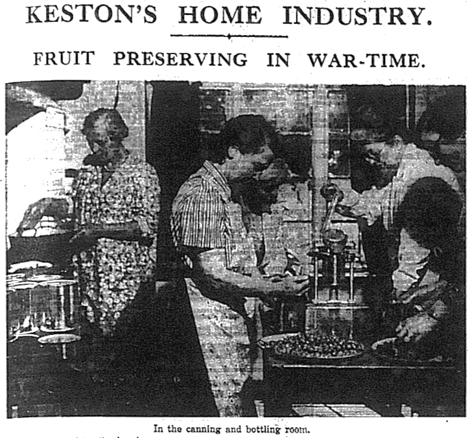 Fruit Preserving in Keston during WW2
