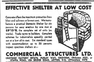 War Shelter - Advert from July 1940