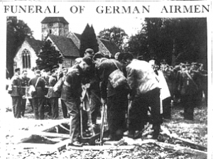 Furneral of German pilots - Cudham Church 1940