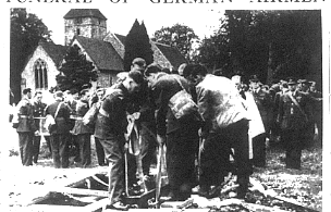 Furneral of German pilots - Cudham Church 1940