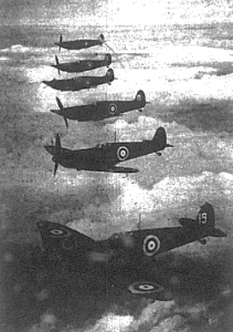 Spitfires in echelon