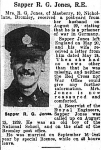 G Jones - Prisoner of War