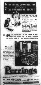 Perrings Advertisement 1940