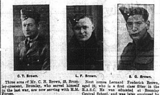 Images and article about the Browns, a military family from Bromely, Kent