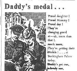 Daddy’s Medal: Devotion to Duty