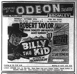 Cinema Listings for Bromley in 1941