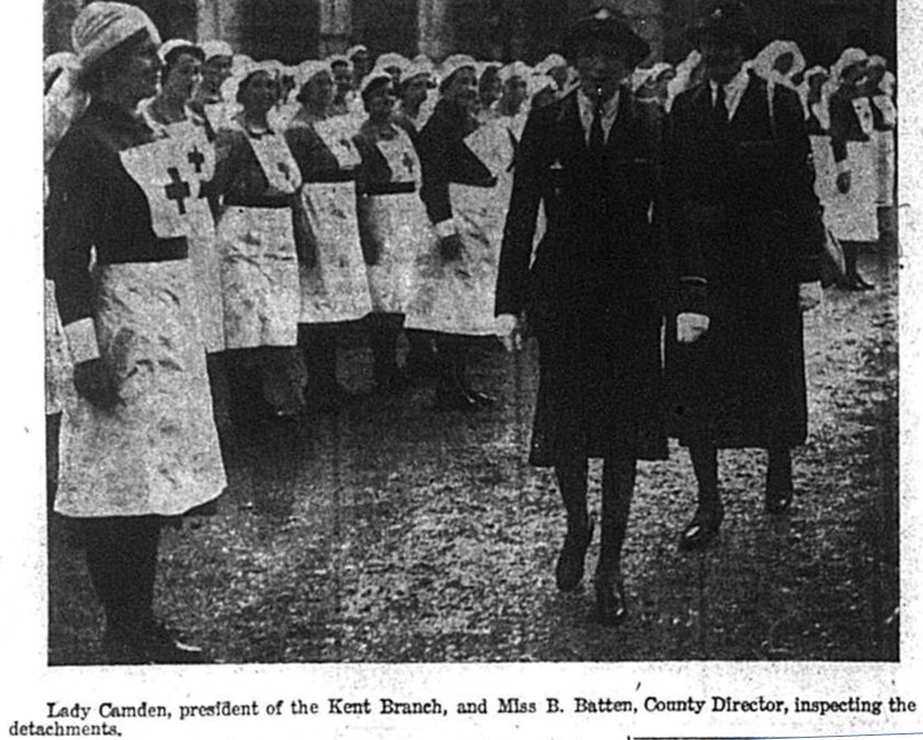 The Marchioness Camden visiting the Red Cross detachments in Bromley in October 1941