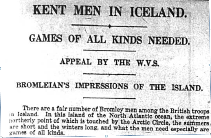 Article about Kent men in iceland needing more games
