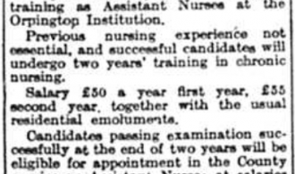 Letter published in the Nurses published in the Bromley Times on 16th January 1942 regarding the training of uncertificated nurses