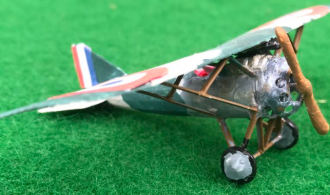 Scale model of the Morane-Saulnier A1 French aircraft
