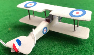 Scale model of the Bristol Scout a British aircraft used in during the first world war