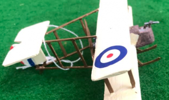 Scale model of the Vickers F.B.5 - a British aircraft used in during the first world war