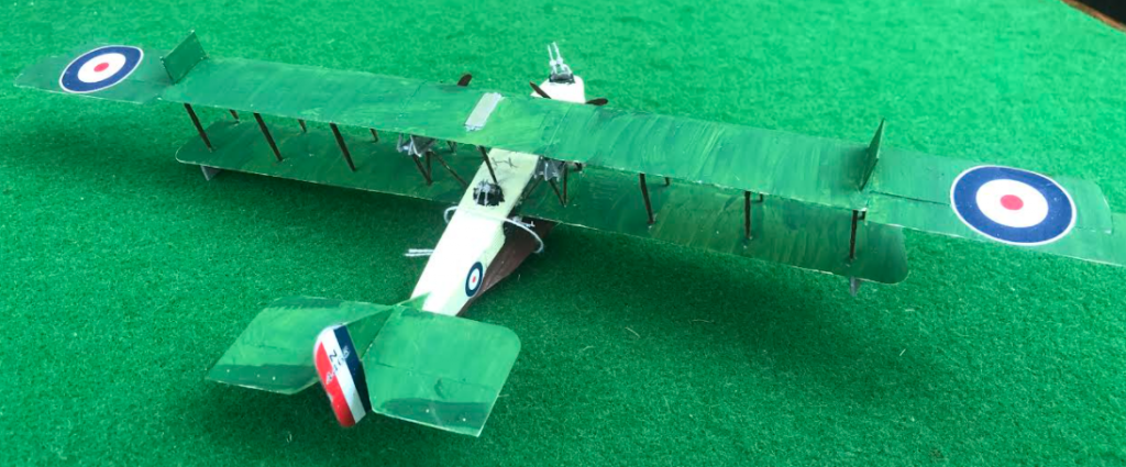 scale model of the Felixstowe F2 American flyingboat aircraft used in during the first world war