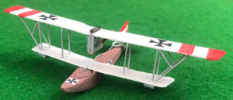 scale model of the Lohner E Austria-Hungarian flyingboat aircraft used in during the first world war