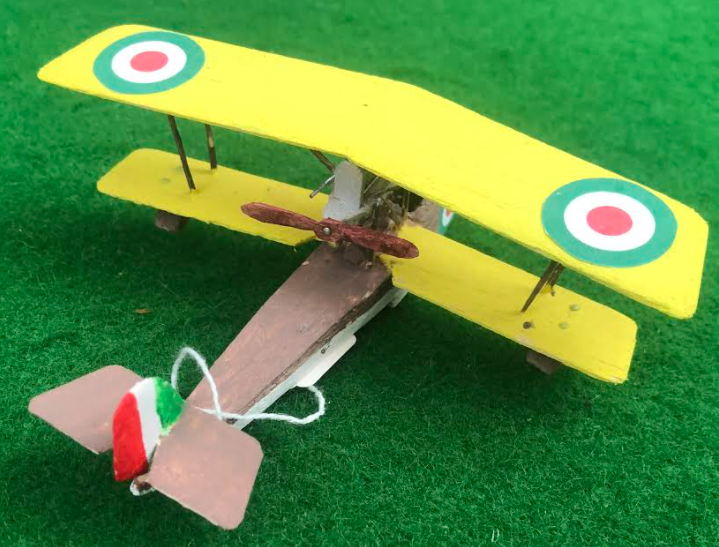 scale model of the Macchi M7 Italian aircraft used in during the first world war