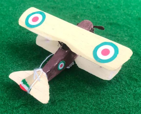 scale model of the Pomilio Gamma Italian aircraft used in during the first world war