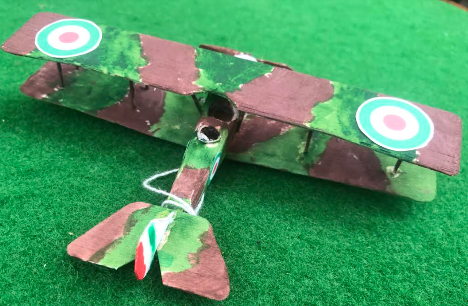 scale model of the Società Italiana Aviazione 7B Italian aircraft used in during the first world war