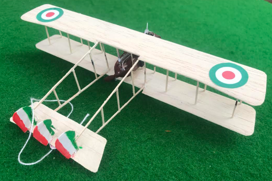 scale model of the Savoia-Pomilio SP.2 Italian aircraft used in during the first world war