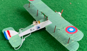 scale model of the AIRCO DH4 LIBERTY aircraft used in during the first world war