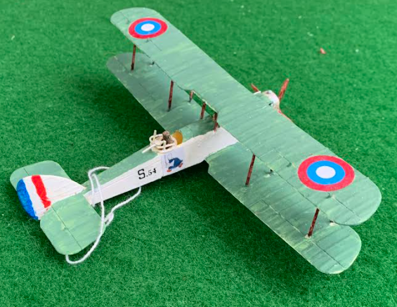 scale model of the AIRCO DH4 LIBERTY aircraft used in during the first world war