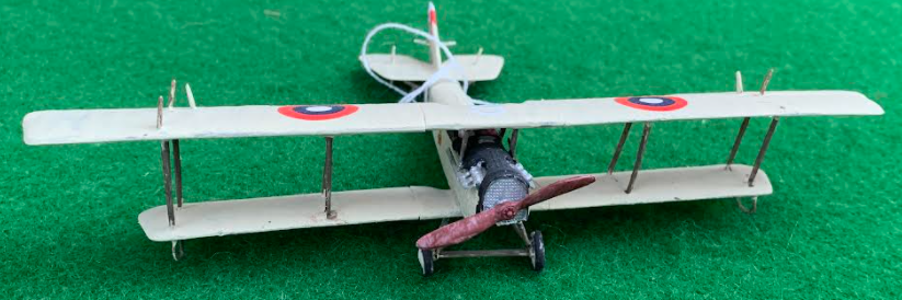 scale model of the Curtiss JN-4 aircraft used in during the first world war
