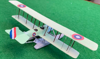scale model of the American Curtiss R-6 Floatplane aircraft used in during the first world war