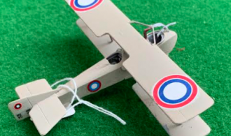 scale model of the Spad S4A Russian aircraft used in during the first world war