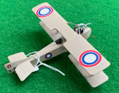 scale model of the Spad S4A Russian aircraft used in during the first world war