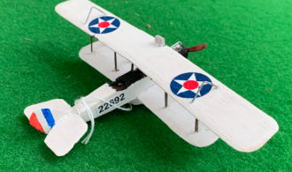 scale model of the American Standard J1 aircraft used in during the first world war