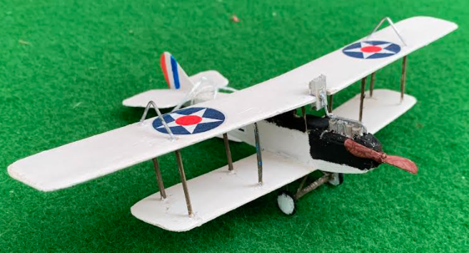 scale model of the American Standard J1 aircraft used in during the first world war