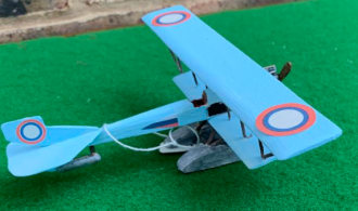 scale model of the Sikorsky S-10 Russian aircraft used in during the first world war