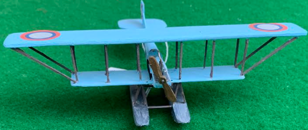 scale model of the Sikorsky S-10 Russian aircraft used in during the first world war