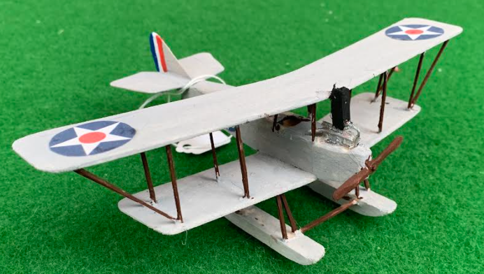 scale model of the Standard H-4-H aircraft used in during the first world war