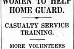 Women to help home guard newspaper title