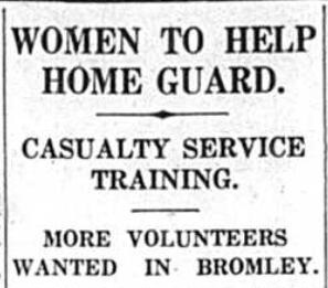 Women to help home guard newspaper title