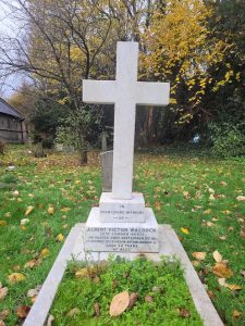 Grave of Albert Victor Waldock at the Church of The Annunciation, Chislehurst