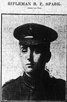Rifleman Bertram Edgar Spark - 1917